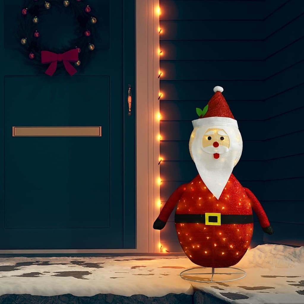 HKM-528339 LED Santa Claus Christmas Decoration - 120 cm with 8 Lighting Effects and Steel Base
