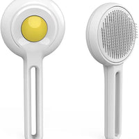 HKM-5283901 Self-Cleaning Cat Brush with Release Button for Grooming Long and Short Haired Cats and Dogs