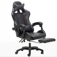 HKM-528403 Ergonomic Gaming Chair with Footrest - Stylish Leather Design for Comfort in Office and Gaming