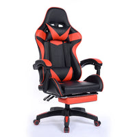HKM-528403 Ergonomic Gaming Chair with Footrest - Stylish Leather Design for Comfort in Office and Gaming