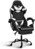 HKM-528403 Ergonomic Gaming Chair with Footrest - Stylish Leather Design for Comfort in Office and Gaming