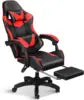 HKM-528403 Ergonomic Gaming Chair with Footrest - Stylish Leather Design for Comfort in Office and Gaming