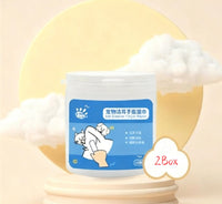 HKM-5284285 Pet Ear Cleaning Wipes Finger Gloves for Gentle Ear Care - 50 Count Boxes Available