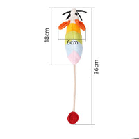 HKM-5285053 Colorful Cat Plush Toy - Bite Resistant Fleece Mouse Design, Ideal Chew Toy for Pets, 36 x 18 x 6 CM