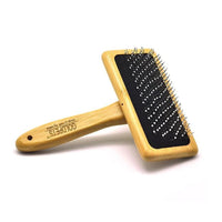 HKM-528595 Bamboo and Wood Air Cushion Needle Comb for Long-Haired Pets - Eco-Friendly Grooming Slicker Brush