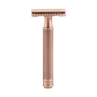 HKM-528595 Durable Manual Shaver with 10 Double-Sided Blades, Zinc Alloy Cutter Head and Copper Handle
