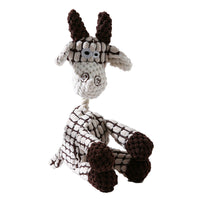 HKM-5286077 Scrunch Bunch Plush Dog Toy - Durable Crinkle, Squeaky Corn Donkey - Interactive Molar Toy
