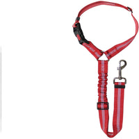 HKM-5286205 Adjustable Elastic Dog Seat Belt with Reflective Strips and Nickel-Plated Hook