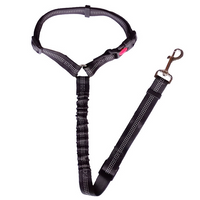 HKM-5286205 Adjustable Elastic Dog Seat Belt with Reflective Strips and Nickel-Plated Hook
