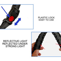 HKM-5286205 Adjustable Elastic Dog Seat Belt with Reflective Strips and Nickel-Plated Hook