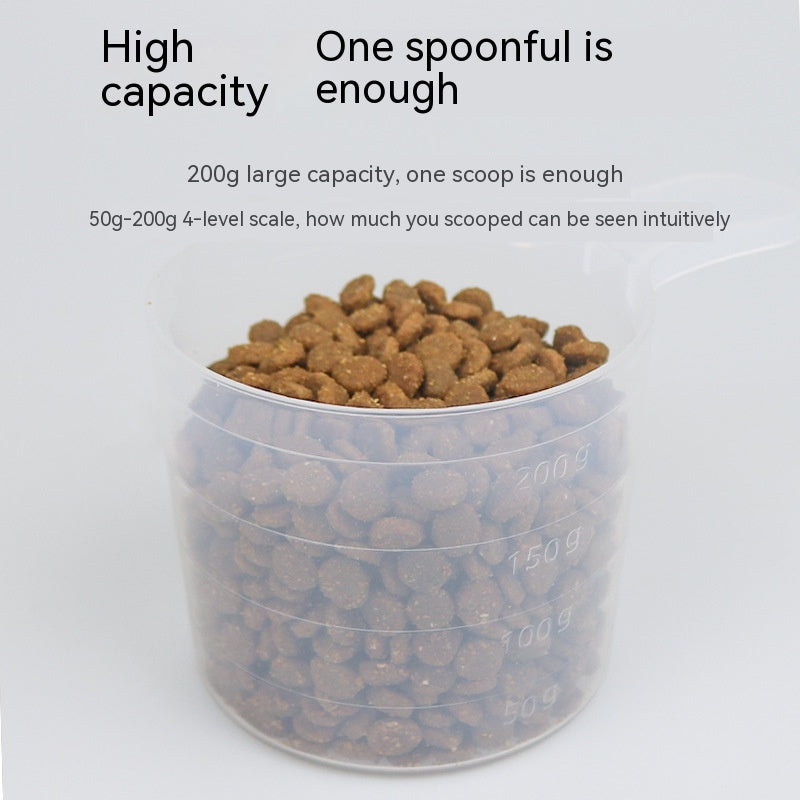 HKM-5286589 Transparent 200g Large Capacity Measuring Spoon for Pet Food