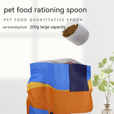 HKM-5286589 Transparent 200g Large Capacity Measuring Spoon for Pet Food