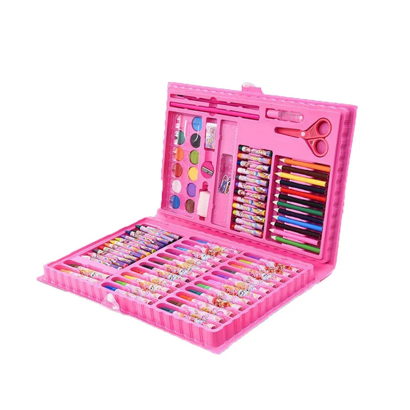 HKM-528659 Children's Compass Set with Colour Pencils, Rubber, and Sharpener for School Use