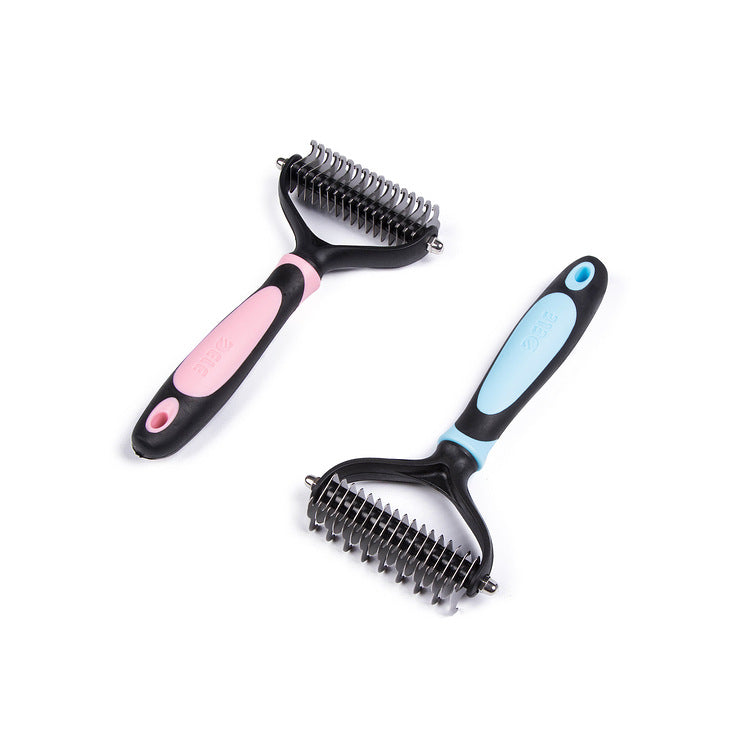 HKM-5287997 Long-Haired Pet Comb for Curly-Coated Dogs - Easy One-Key Cleaning Tool
