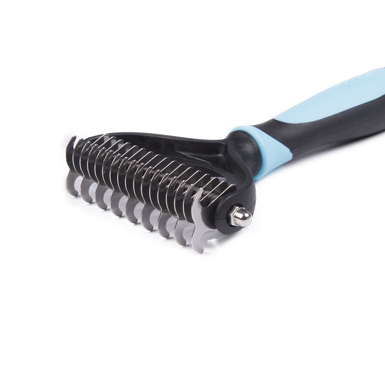 HKM-5287997 Long-Haired Pet Comb for Curly-Coated Dogs - Easy One-Key Cleaning Tool
