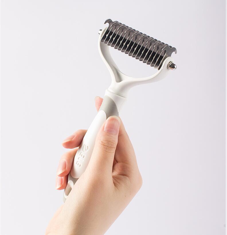 HKM-5287997 Long-Haired Pet Comb for Curly-Coated Dogs - Easy One-Key Cleaning Tool