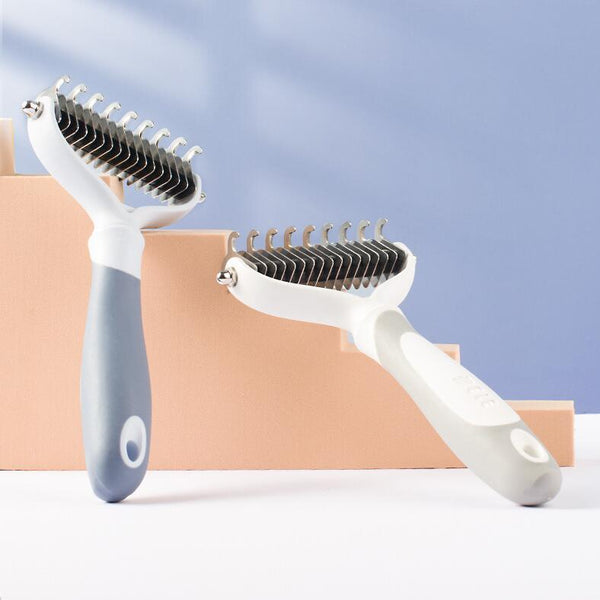 HKM-5287997 Long-Haired Pet Comb for Curly-Coated Dogs - Easy One-Key Cleaning Tool