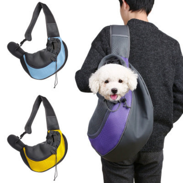HKM-5288637 Breathable Mesh Pet Shoulder Bag for Small Dogs and Cats - Available in Multiple Colors and Sizes