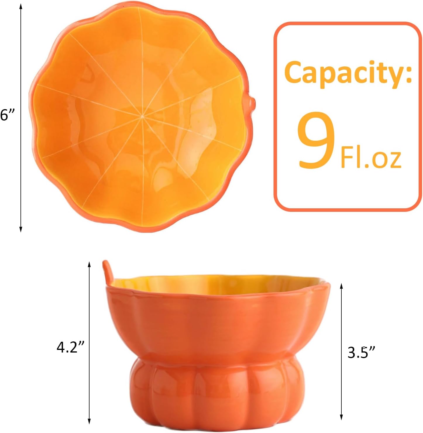 HKM-5289661 Elevated Pink Ceramic Cat Food Bowl with Anti-Vomiting Design and Spinal Support