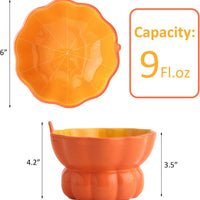 HKM-5289661 Elevated Pink Ceramic Cat Food Bowl with Anti-Vomiting Design and Spinal Support