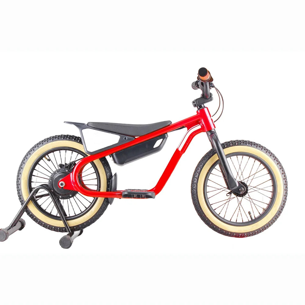 HKM-529107 16 Inch Green Aluminum Frame Electric Balance Bike for Kids with 2 Speed Options