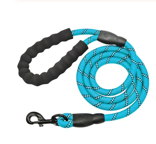 HKM-5291965 Reflective Nylon Dog Leash with Foam Handle for Comfortable Walking and Training