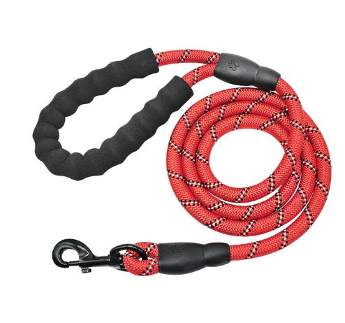 HKM-5291965 Reflective Nylon Dog Leash with Foam Handle for Comfortable Walking and Training