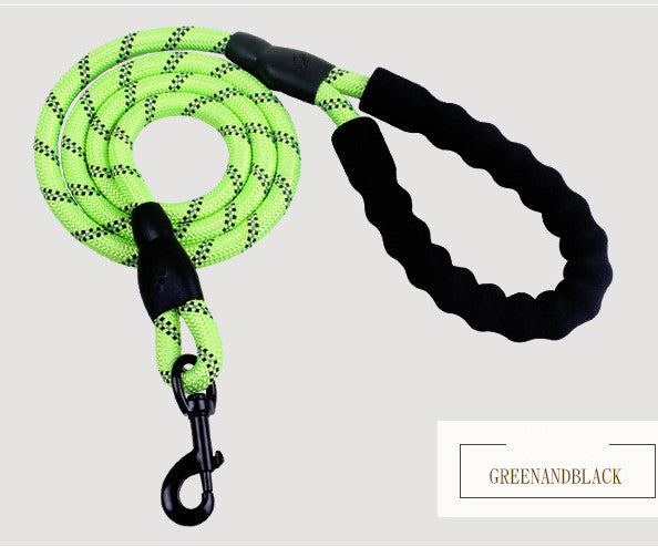 HKM-5291965 Reflective Nylon Dog Leash with Foam Handle for Comfortable Walking and Training