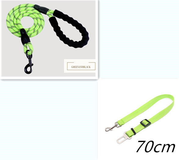 HKM-5291965 Reflective Nylon Dog Leash with Foam Handle for Comfortable Walking and Training