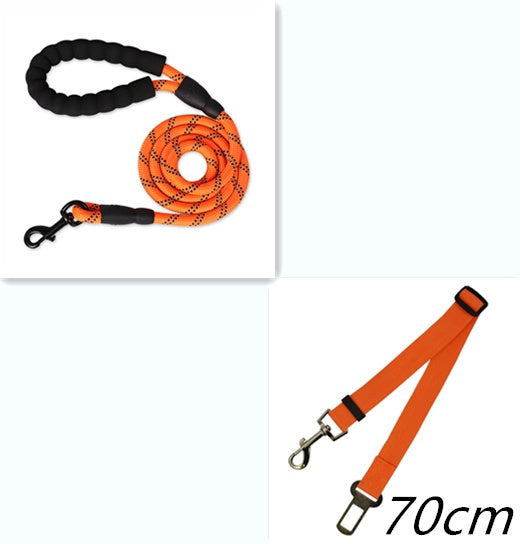 HKM-5291965 Reflective Nylon Dog Leash with Foam Handle for Comfortable Walking and Training
