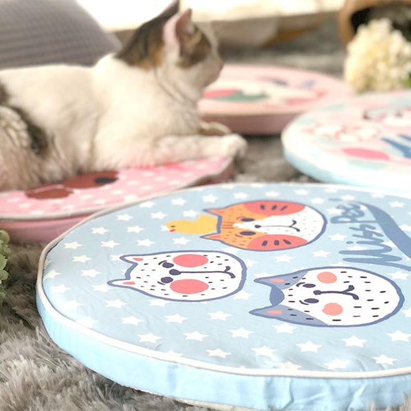 HKM-5292221 Waterproof Round Pet Bed with Removable and Washable Cover, Ideal for Cats and Dogs, Suitable for Home and Travel Use