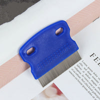 HKM-5293757 Compact Stainless Steel Pet Comb for Lice Removal, Dirt Cleaning, and Massaging
