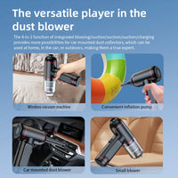 HKM-529427 Portable Handheld Car Vacuum Cleaner with Integrated Blow & Suck Functionality and Strong Suction Power