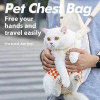 HKM-5294397 Portable Cat Backpack for Outdoor Walking - Soft Non-Woven Polyester Canvas, VC Orange, Purple Fog Grape, Sizes M, L, XL