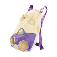HKM-5294397 Portable Cat Backpack for Outdoor Walking - Soft Non-Woven Polyester Canvas, VC Orange, Purple Fog Grape, Sizes M, L, XL