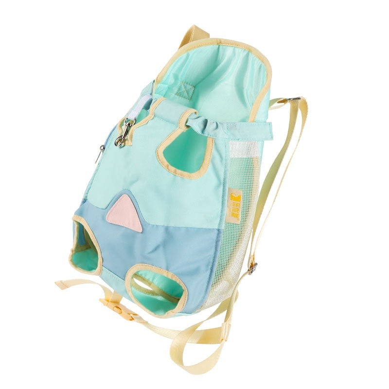 HKM-5294397 Portable Cat Backpack for Outdoor Walking - Soft Non-Woven Polyester Canvas, VC Orange, Purple Fog Grape, Sizes M, L, XL
