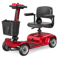 HKM-3529555 Foldable Mobility Scooter 250W Motor 24V Battery 12.4 mi Range 3.7 mph Speed, Folding Design, Stable 4-Wheel Base