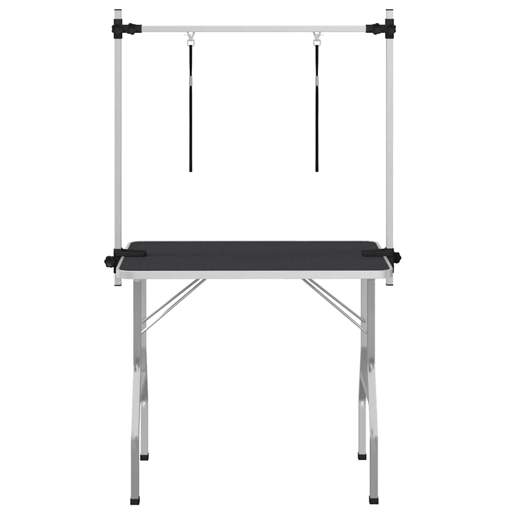 HKM-5295933 Foldable Grooming Table with Non-Slip Surface and Adjustable Height for Dogs and Cats
