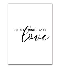 HKM-529619 Minimalist Black and White Cotton and Polyester Wall Art Mural with Inspirational Quote for Salon Décor