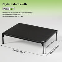 HKM-5296573 Detachable Bi-Material Pet Bed with Oxford Cloth and Breathable Mesh for Comfort and Durability