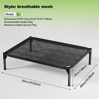 HKM-5296573 Detachable Bi-Material Pet Bed with Oxford Cloth and Breathable Mesh for Comfort and Durability