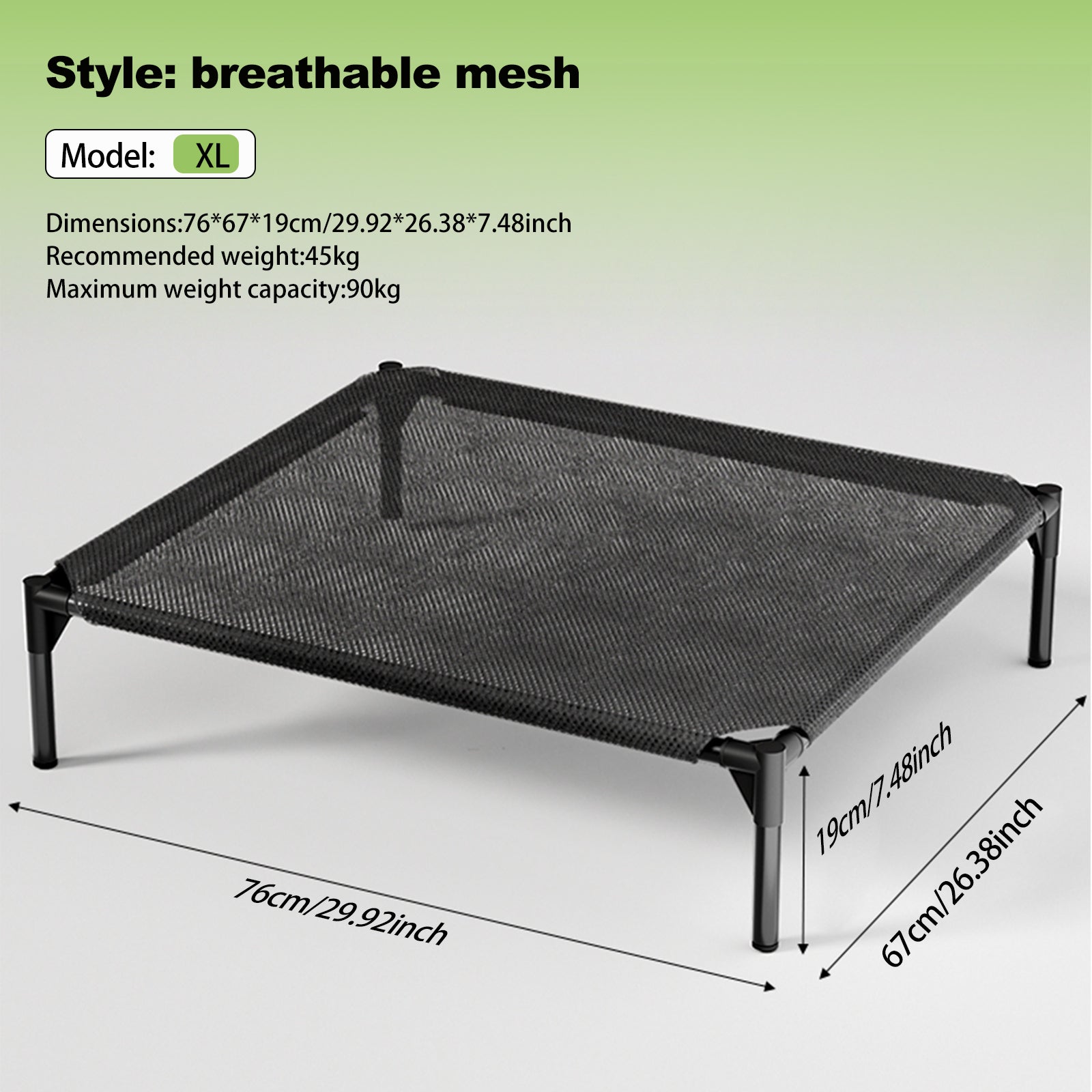 HKM-5296573 Detachable Bi-Material Pet Bed with Oxford Cloth and Breathable Mesh for Comfort and Durability
