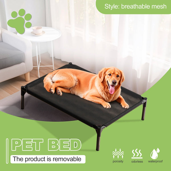 HKM-5296573 Detachable Bi-Material Pet Bed with Oxford Cloth and Breathable Mesh for Comfort and Durability
