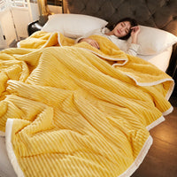 HKM-529683 Luxurious Lamb Cashmere Three-Layer Blanket - Available in Multiple Sizes