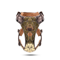 HKM-5297213 Sequined Leather Dog Vest with Traction Rope - Multiple Color Options Available