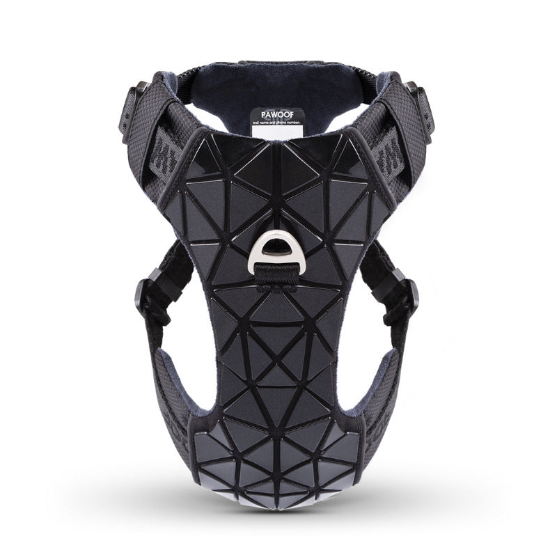 HKM-5297213 Sequined Leather Dog Vest with Traction Rope - Multiple Color Options Available