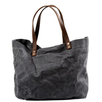HKM-529747 Waterproof Wax Canvas Minimalist Tote Bag with Large Capacity for Men and Women