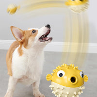 HKM-5299389 Interactive Treat Dispensing Dog Toy - Squeaky Fish-Shaped Chew Toy for Medium and Large Dogs