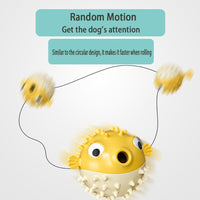 HKM-5299389 Interactive Treat Dispensing Dog Toy - Squeaky Fish-Shaped Chew Toy for Medium and Large Dogs