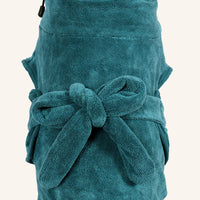 HKM-5300285 Quick-Drying Pet Bathrobe in Turquoise Green, Cotton and Polyester Blend